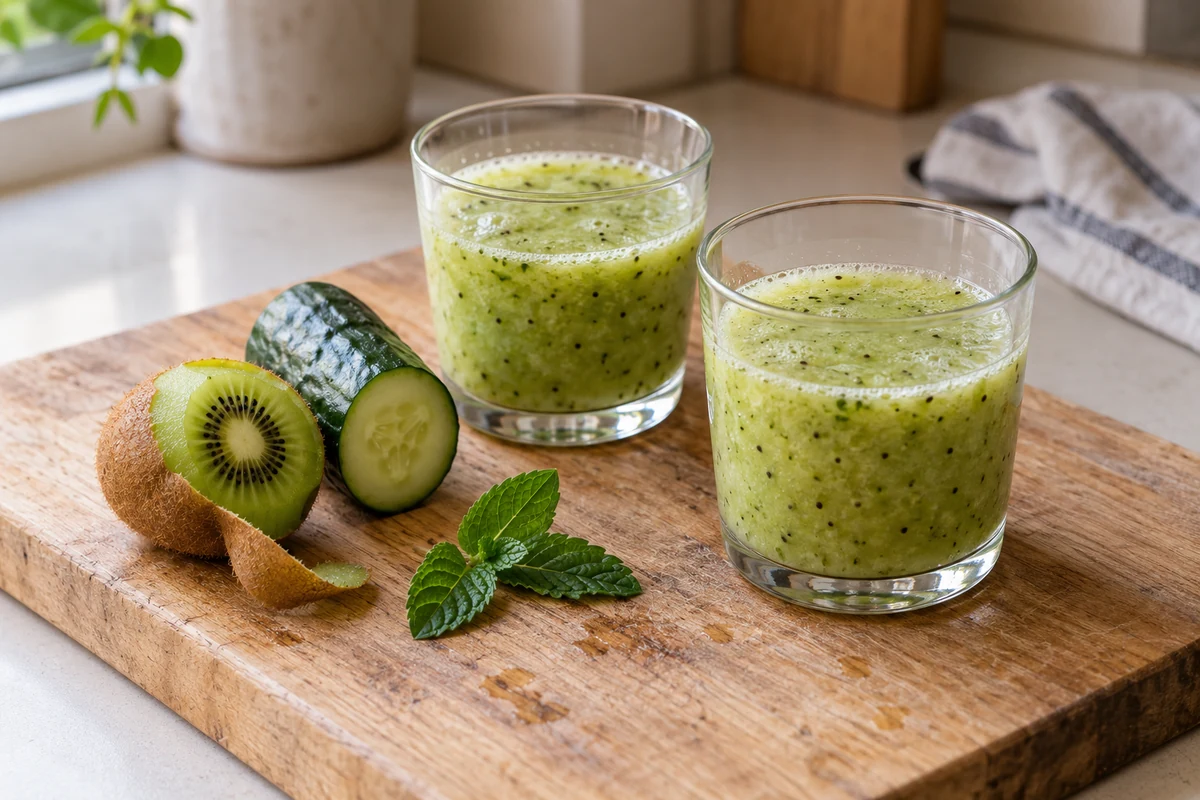 Gurken-Kiwi-Smoothie mit Minze