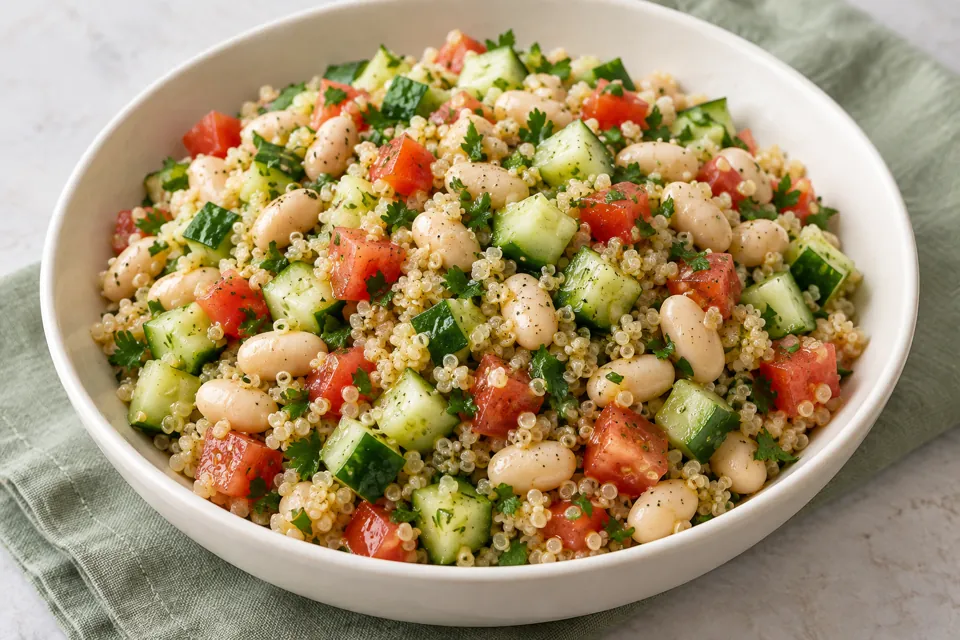 Bohnen-Gurken-Salat mit Quinoa